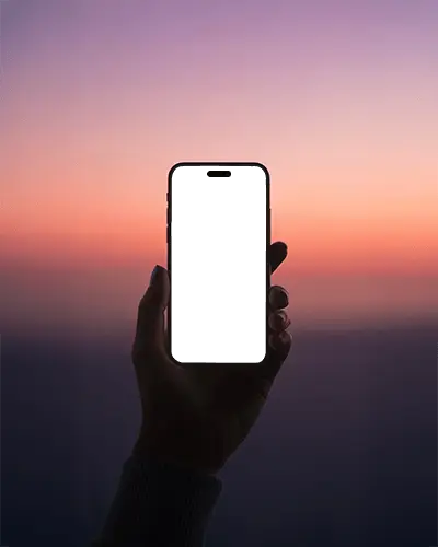 modern-iphone-16-plus-mockup-hand-holding-smartphone-against-stunning-sunset-sky-gradient-background