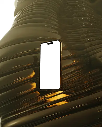 high-end-iphone-15-mockup-smartphone-hovering-against-futuristic-gold-liquid-background-luxury-shot