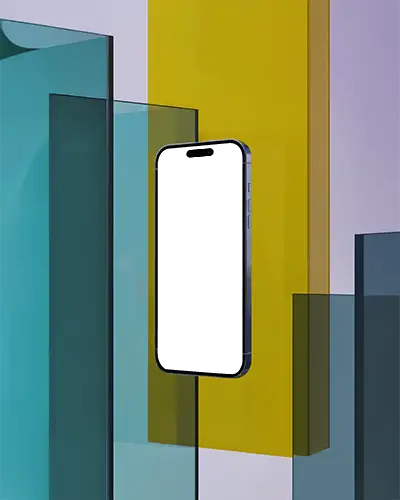 Iphone 14 Pro Mockup Stunning Premium Device Presented In Bold Geometric Glass Installation