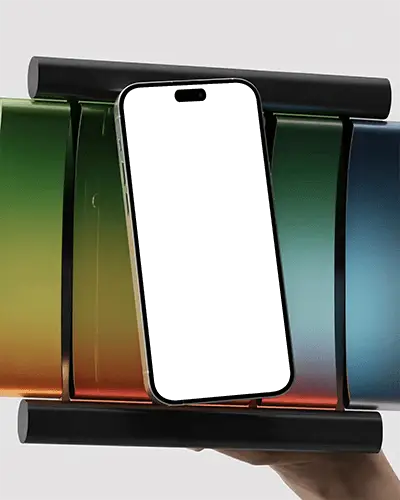 Iphone 14 Pro Mockup Held In Hand With Clean Front Display For Ui Showcase