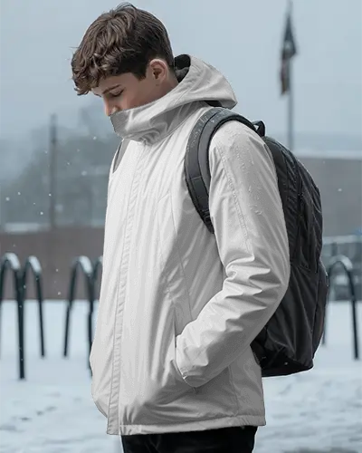 Breathable Lightweight Insulated Jacket Mockup For Winter Trekking And Casual Urban Style
