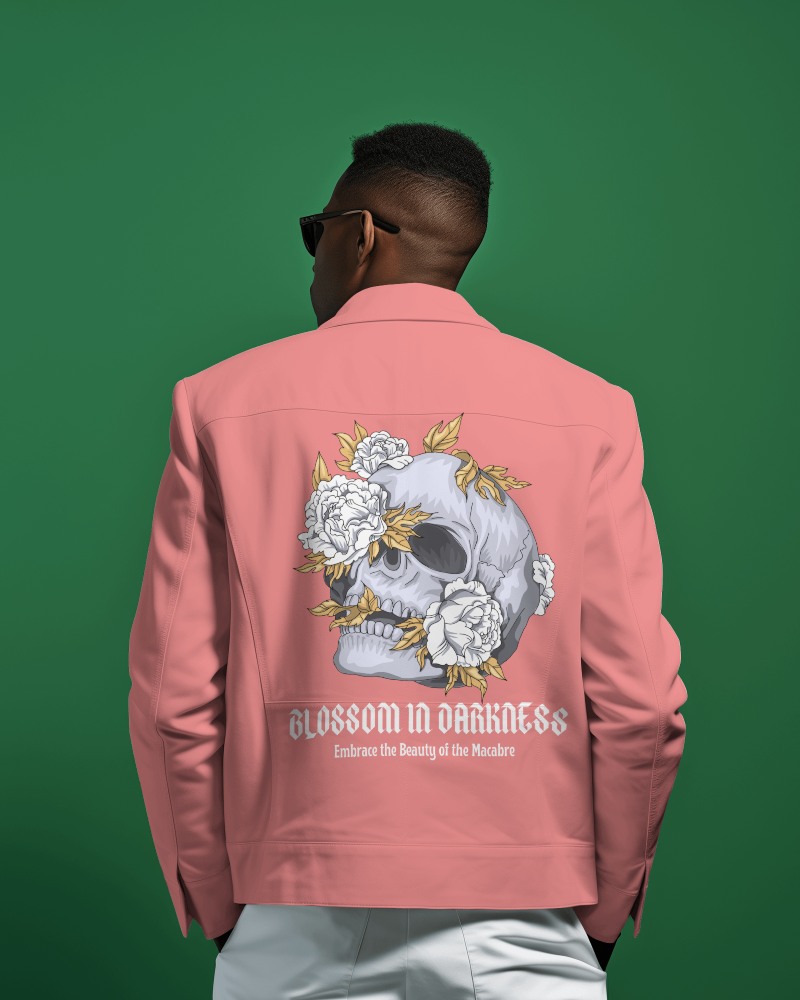 Person Wearing Goggles Varsity Jacket Standing In Front Of Green Screen