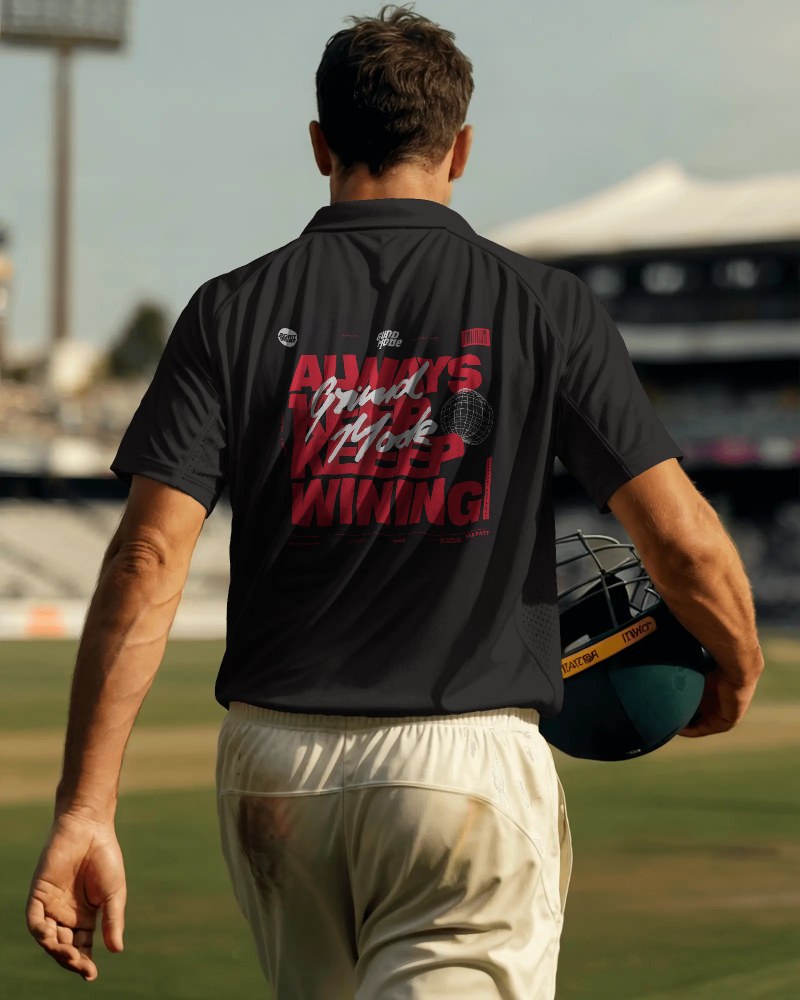 Cricket Player Back View Apparel Template High Quality Jersey Mockup Design For Sportswear