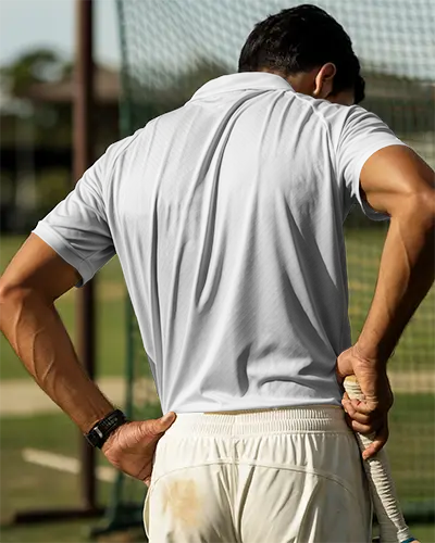 Realistic Athlete Wearing Sports Jersey Mockup For Designers And Brands Online Use