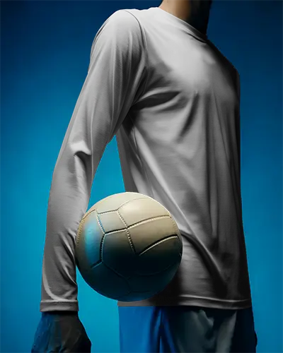 Long Sleeve Athletic Jersey Mockup For Sportswear Design Presentation And Branding Showcase