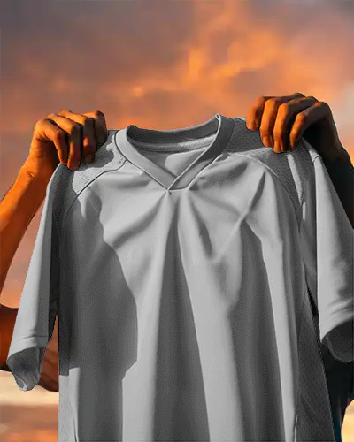 Premium Sports Jersey Mockup With Short Sleeve Design For Custom Athletic Wear Presentations