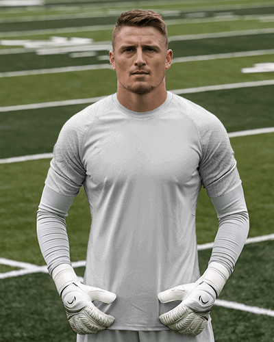 Athletic Gear Jersey Mockup Male Football Player Ready For Game