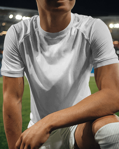 Sports Motivated Jersey Mockup Male Athlete At Night Game Football