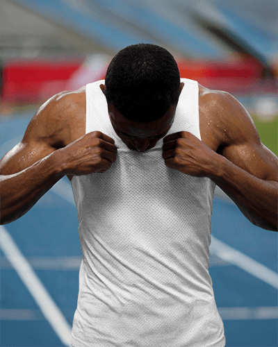 Marathon Prep Jersey Mockup Runner Contemplating Next Race