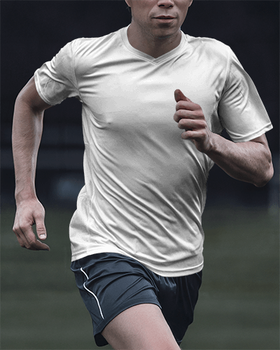 Vivid Chase Your Dreams Jersey Mockup Male Soccer Fan Energized Under Cool Stadium Lights