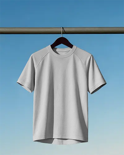 Premium Sports Jersey Mockup On Hanger For Athletic Clothing Design With Clean Sky Backdrop