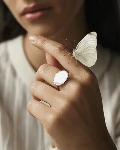 Minimalist Signet Ring Mockup Perfect For Personalized Custom Jewelry Design Showcases