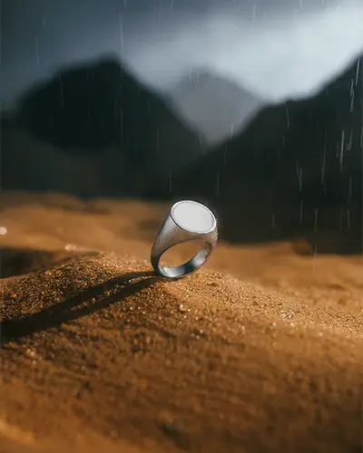 Sleek Customizable Ring Mockup With Realistic Lighting And Shadow Effects