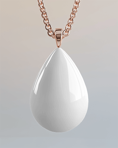 Gradient Background Teardrop Pendant Mockup Hanging On Rose Gold Chain Luxurious And Modern Jewelry Presentation 040