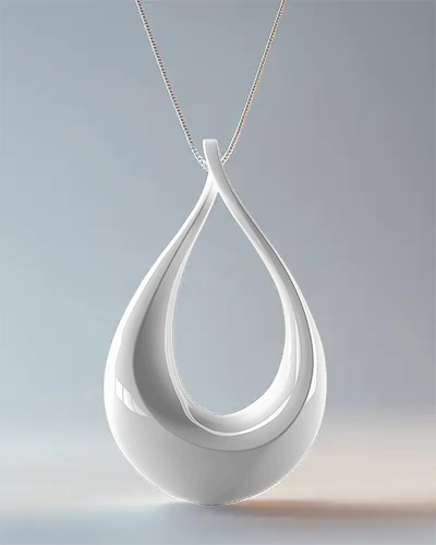 Bracelet Mockup Round Leaf Pendant On Soft Satin Background Elegant Minimal Jewelry Display