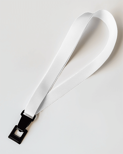 Lanyard Mockup Minimalist Design With Black Clip On Clean Background 09