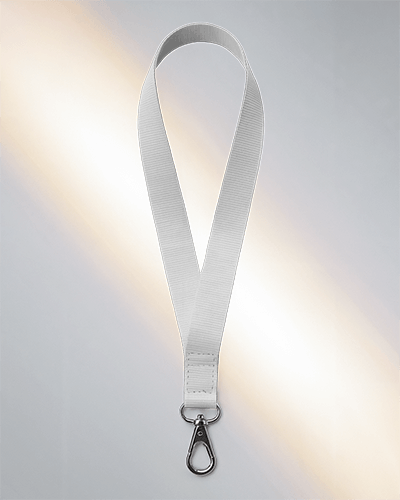 White Lanyard Mockup Metal Clip Soft Gradient Lighting Clean And Modern Presentation 013