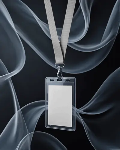Premium Clear Plastic Lanyard Id Badge Holder With Detachable Clip For Conference Use