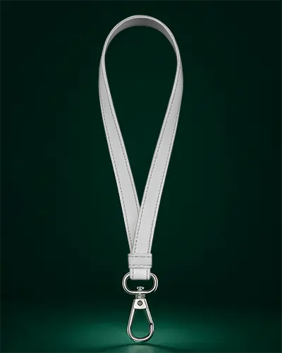 Premium Leather Lanyard Mockup With Metal Clip Durable Secure Fashionable For Id Badges And Keys