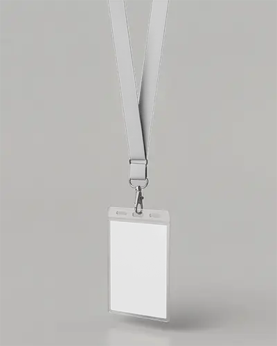 Customizable Lanyard Mockup With Detachable Id Card Holder Perfect For Branded Accessories