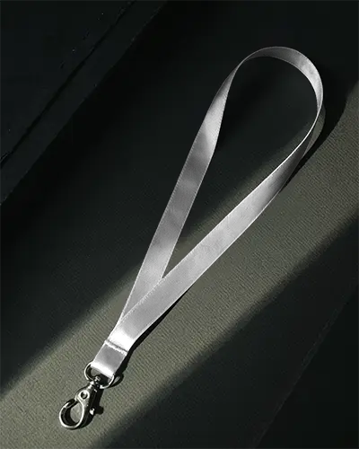 Sleek Minimalist Lanyard Mockup With Metal Clip For Ids Badges And Accessory Holding Use