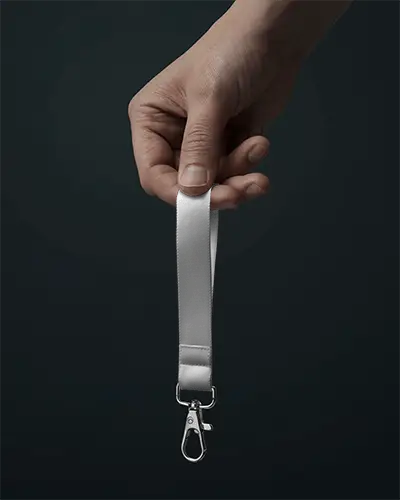 High Quality Lanyard Mockup With Metal Clip For Id Badges And Access Cards Holding