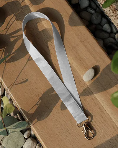 Sleek Durable Lanyard Mockup With Reliable Swivel Hook For Easy Attachment And Detachment