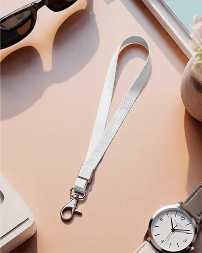 Durable Lanyard Mockup With Metal Clip For Personalized Id Badge Holders And Keychains