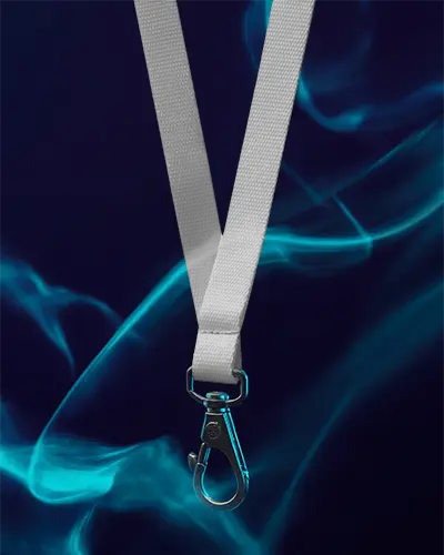 Personalized Lanyard Mockup Featuring Metal Hook For Id Cards Keys And Access Control Use