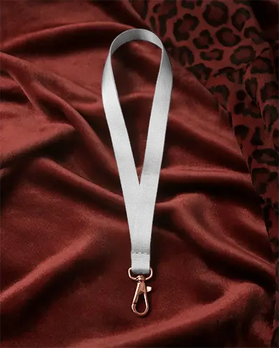 Customizable Lanyard Mockup With Metal Clip For Conference Badge Holders And Id Cards