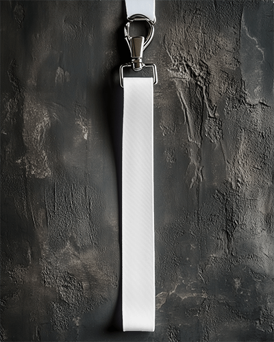 Lanyard Mockup With Metal Clip On Dark Textured Surface Moody And Luxurious Presentation 028