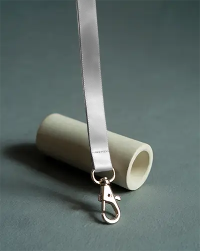 Sleek Minimalist Lanyard Mockup With Metal Clip For Secure Id Badge Holding And Easy Access