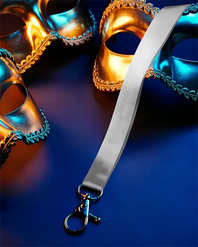 Premium Quality Lanyard Mockup With Metal Clip For Keys Badges And Id Cards Accessories