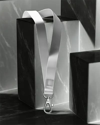 Premium Corporate Lanyard Mockup For Customizable Id Badges And Promotional Giveaways