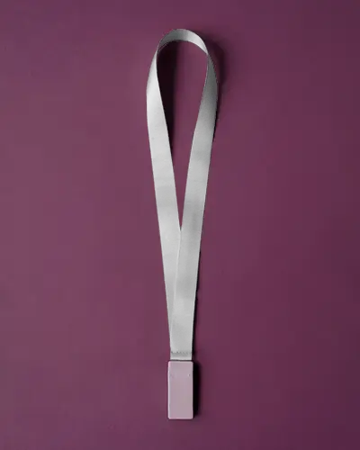 Durable Lanyard Mockup Featuring High Resolution Realistic Texture And Metal Clip Detail