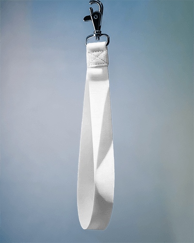 Lanyard Mockup With Metal Clip On Soft Blue Gradient Background Modern And Elegant Presentation 033
