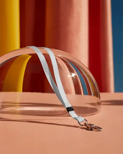 Customizable Lanyard Mockup With Metal Clip For Personalized Id Badge And Accessory Holding