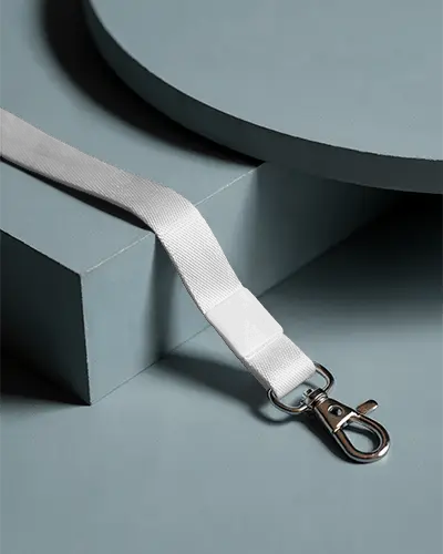 Premium Quality Lanyard Mockup With Metal Snap Hook For Id Badges And Accessories Display