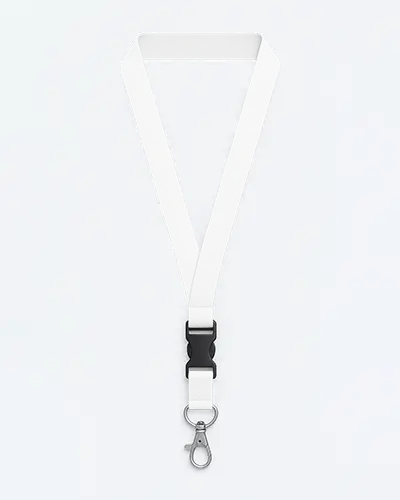 Customizable Lanyard Mockup With Plastic Clip And Metal Hook Ideal For Id Cards Key Holders