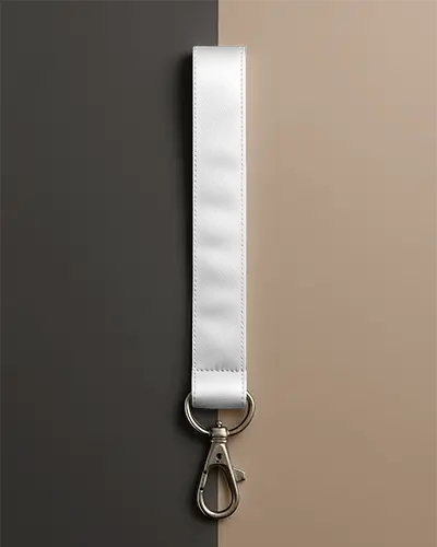 Sleek Minimalist Lanyard Mockup With Metal Clip Perfect For Holding Ids Badges And Keys Securely