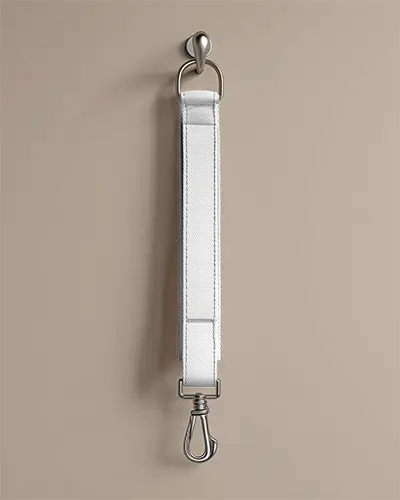 sleek-minimalist-lanyard-with-metal-clip-hanging-on-wall-for-easy-access-and-functional-design