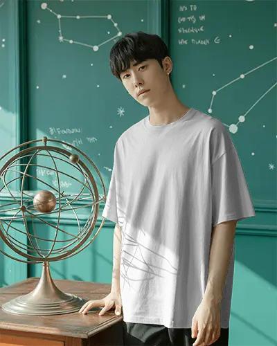 Modern Relaxed Fit Tshirt Model In Urban Studio Never Out Of Style Casual Wear