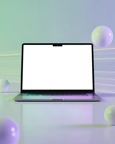 surreal-iridescent-macbook-pro-m3-mockup-surrounded-by-glossy-white-3d-orbs