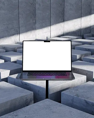 elevated-macbook-m2-pro-mockup-in-concrete-maze-with-modern-brutalist-light-composition