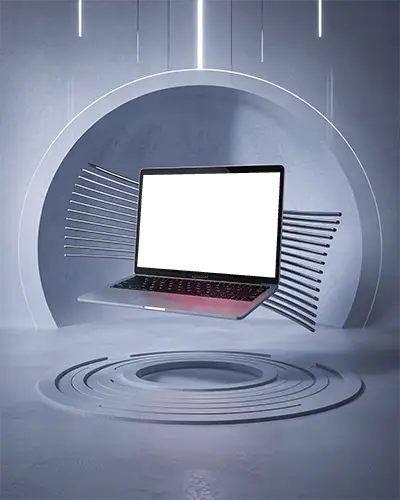 glowing-backdrop-macbook-m1-air-mockup-suspended-midair-in-high-design-futurist-scene