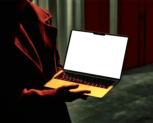 M2 Modern Macbook Mockup With Empty To Present Your Creative Content Or Apps