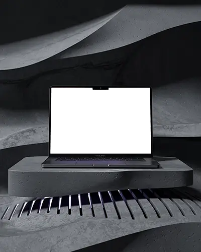 Modern Minimalist Macbook Air M2 Mockup Showcasing Responsive Web Design And Digital Creativity