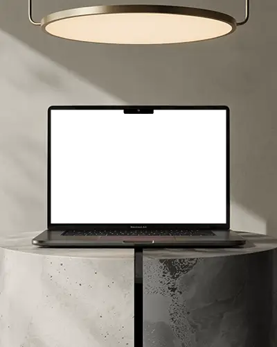 Professional Macbook Air M1 Display Mockup For Digital Product Showcase Or Portfolio Exhibition