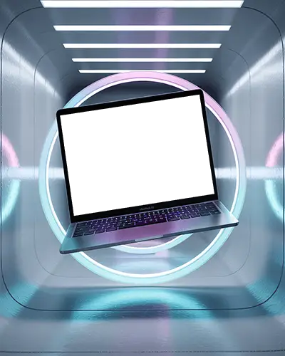 Futuristic M1 Macbook Air Mockup Showcasing Modern Technology And Minimalist Creative