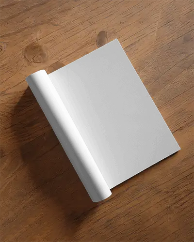 Natural Wood Surface Magazine Mockup Top View Rolled Spine Flatlay With Soft Daylight Shadows Clean And Minimalist Scene 0104